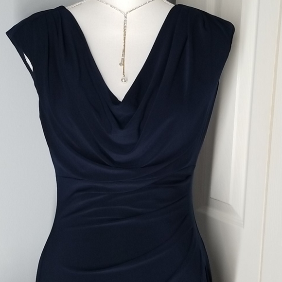 Lauren Ralph Lauren Sleeveless Navy Blue Dress 10 - Picture 5 of 6